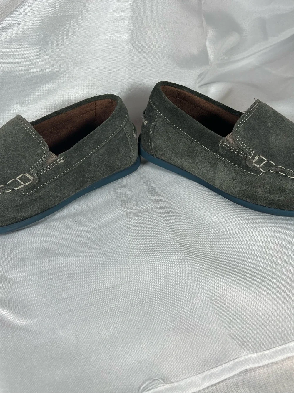 Florsheim Kids Jasper Jr. Suede Loafers Grey Big Kid Size 5M 16564-061